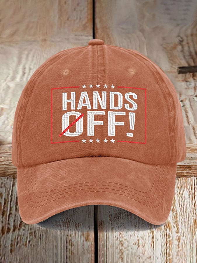 Unisex Hands Off Embroidered Baseball Cap, Funny Gift For Dad