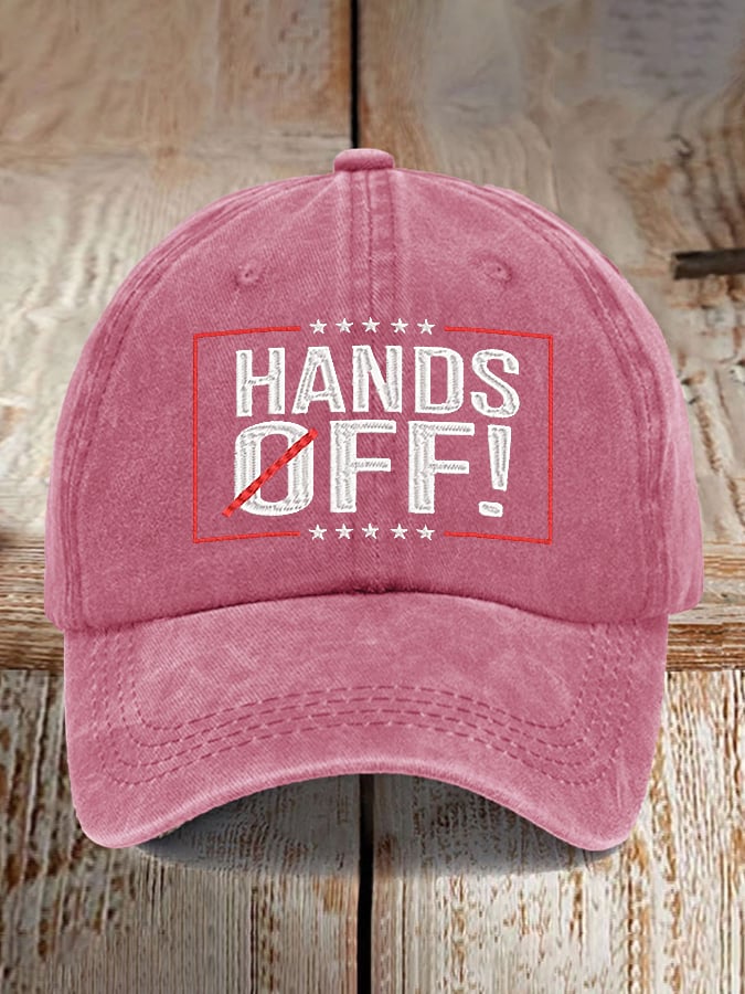 Unisex Hands Off Embroidered Baseball Cap, Funny Gift For Dad