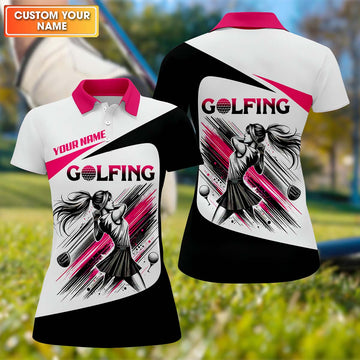 Custom Womens Golf Polo Shirt, Golfing Apparel, Womens Golf Gifts