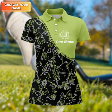 Personalized Womens Golf Polo Shirt, Women's Golfing Clothes, Womens Golf Gifts