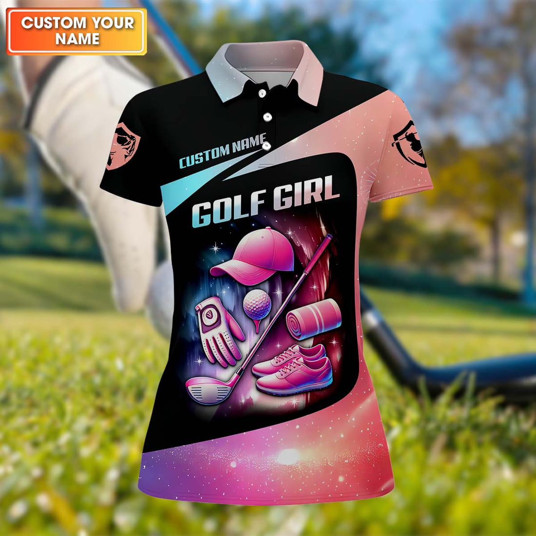 Golf Girl Custom Womens Golf Polo Shirt, Golfing Apparel, Gift For Golfers