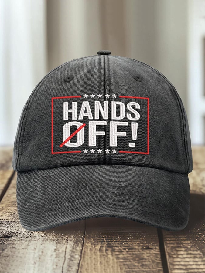 Unisex Hands Off Embroidered Baseball Cap, Funny Gift For Dad