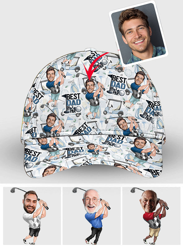 Best Dad By Par Personalized Golf Cap, Gift For Dad, Golf Gift For Men