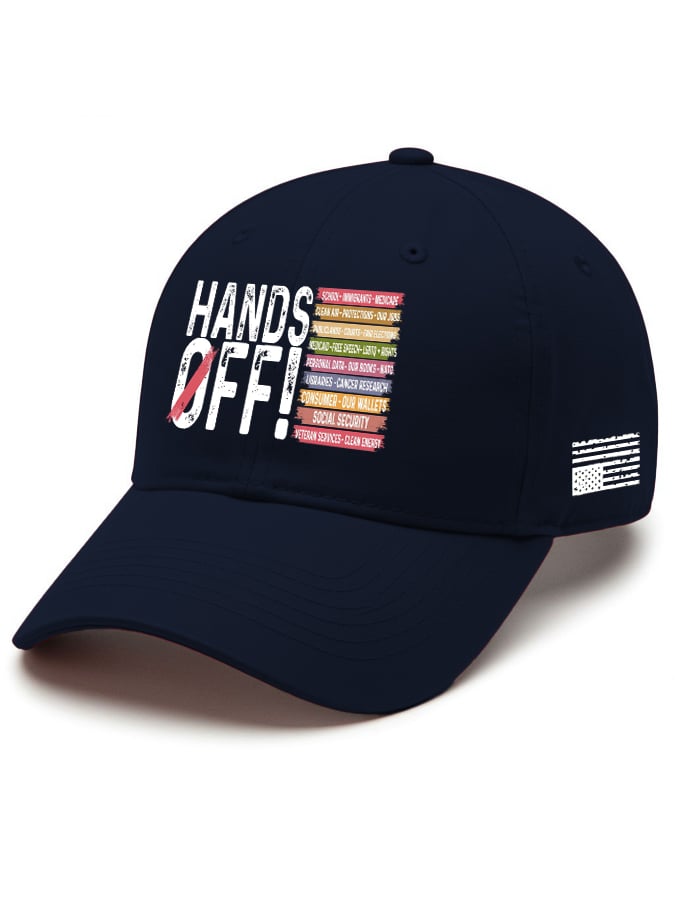 Retro Hands Off Printed Baseball Cap, Funny Dad Hat, Gift For Dad
