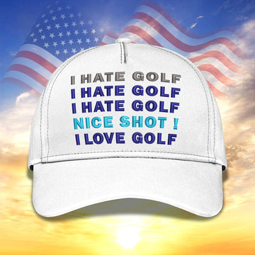 I Hate Golf I Love Golf Golf Cap, Dad Golf Gift, Dad Cap