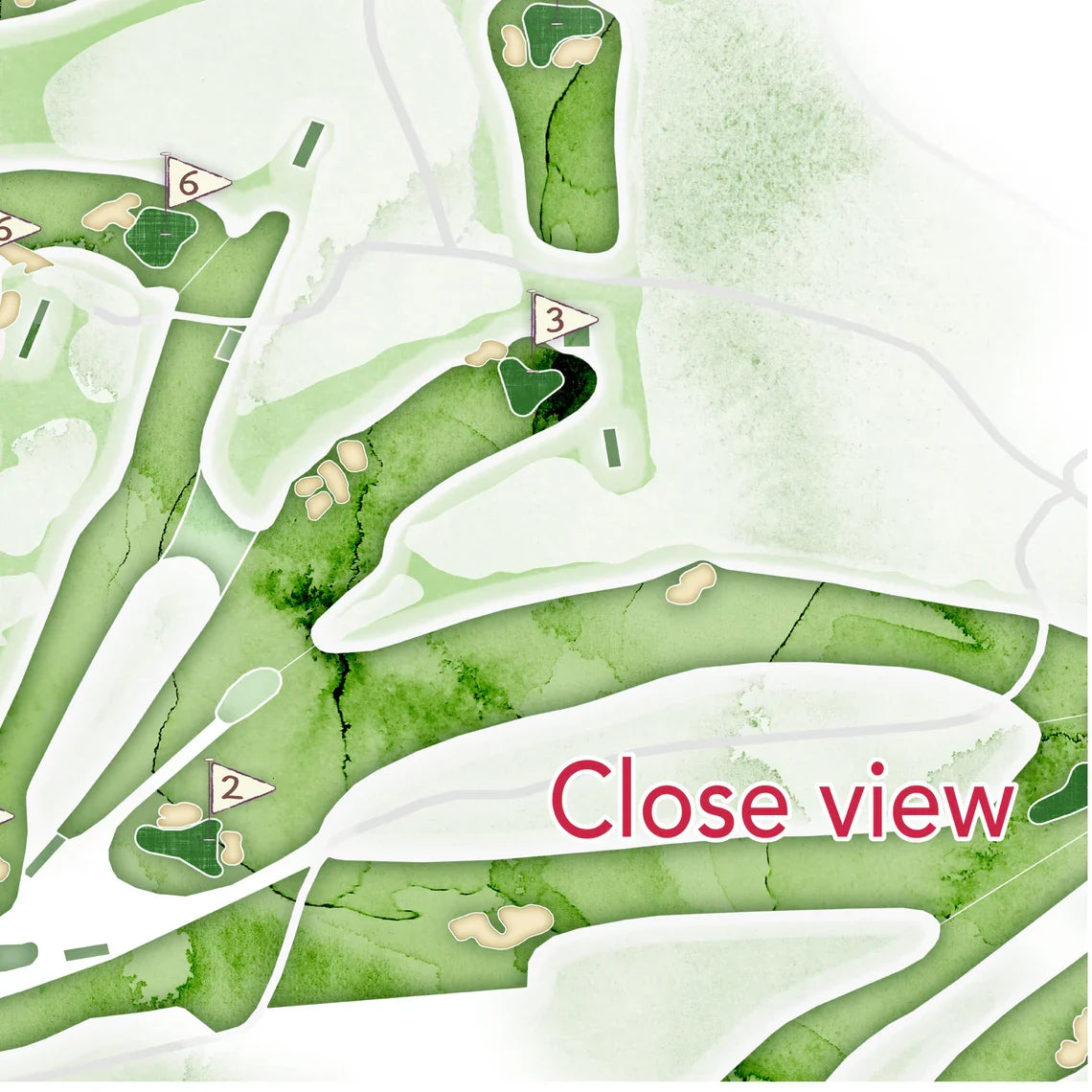 Augusta Golf Course Map Canvas, Golf Wall Art, Gift For Golfers