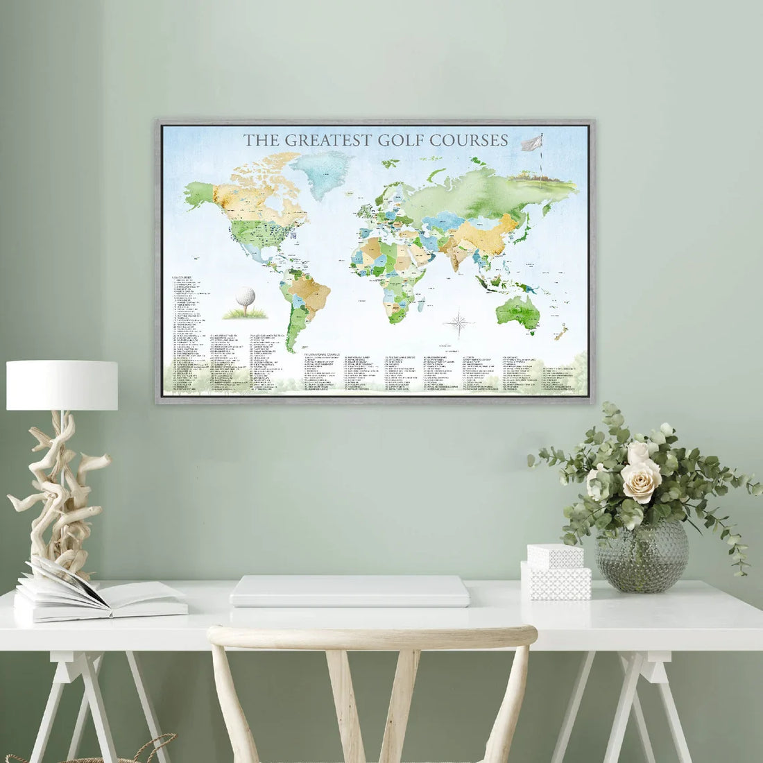 The Greatest Golf Course Canvas, Golf Wall Art, Gift For Golfers