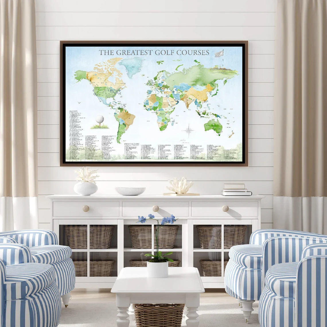 The Greatest Golf Course Canvas, Golf Wall Art, Gift For Golfers