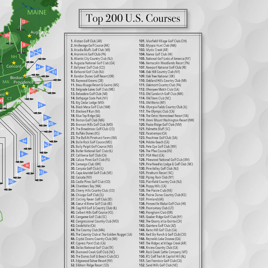 Top Golf Courses In The USA Golf, Canvas Wall Art, Golf Gifts For Men, Gift For Golfers