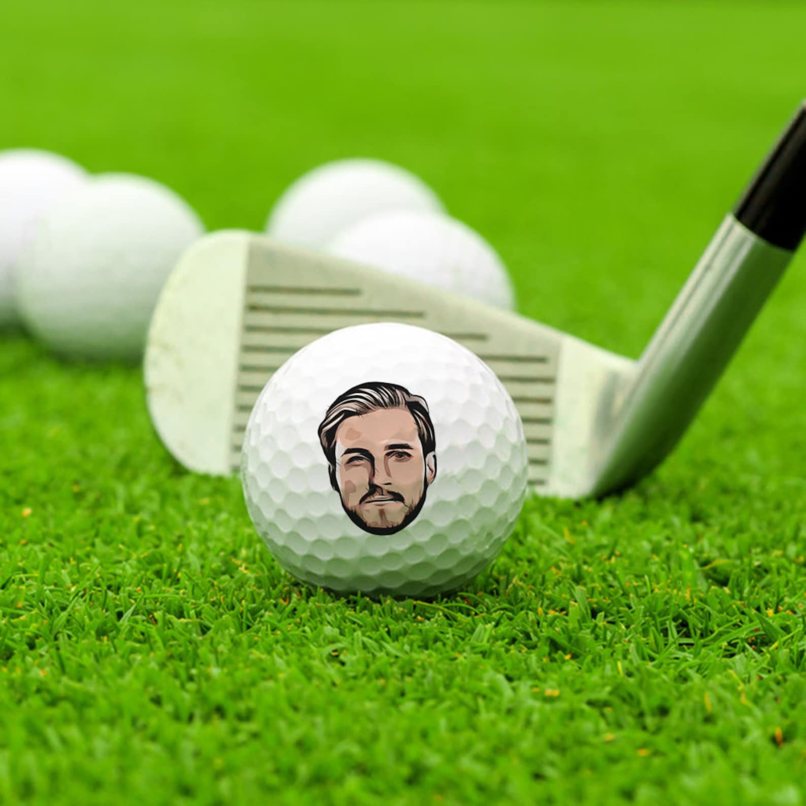 If Found, Return To This Guy Custom Portrait Golf Balls, Funny Golf Balls, Gift For Golfer