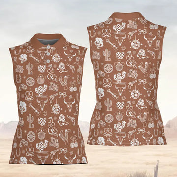 Coquette Patterned Golf Shirts, Western Golf Shirts Women, Cute Womens Golf Clothes, Ladies Long Sleeve Golf Shirts