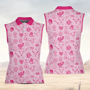 Western Golf Shirts Women, Coquette Patterned Golf Shirts, Ladies Long Sleeve Golf Shirts, Cute Womens Golf Clothes