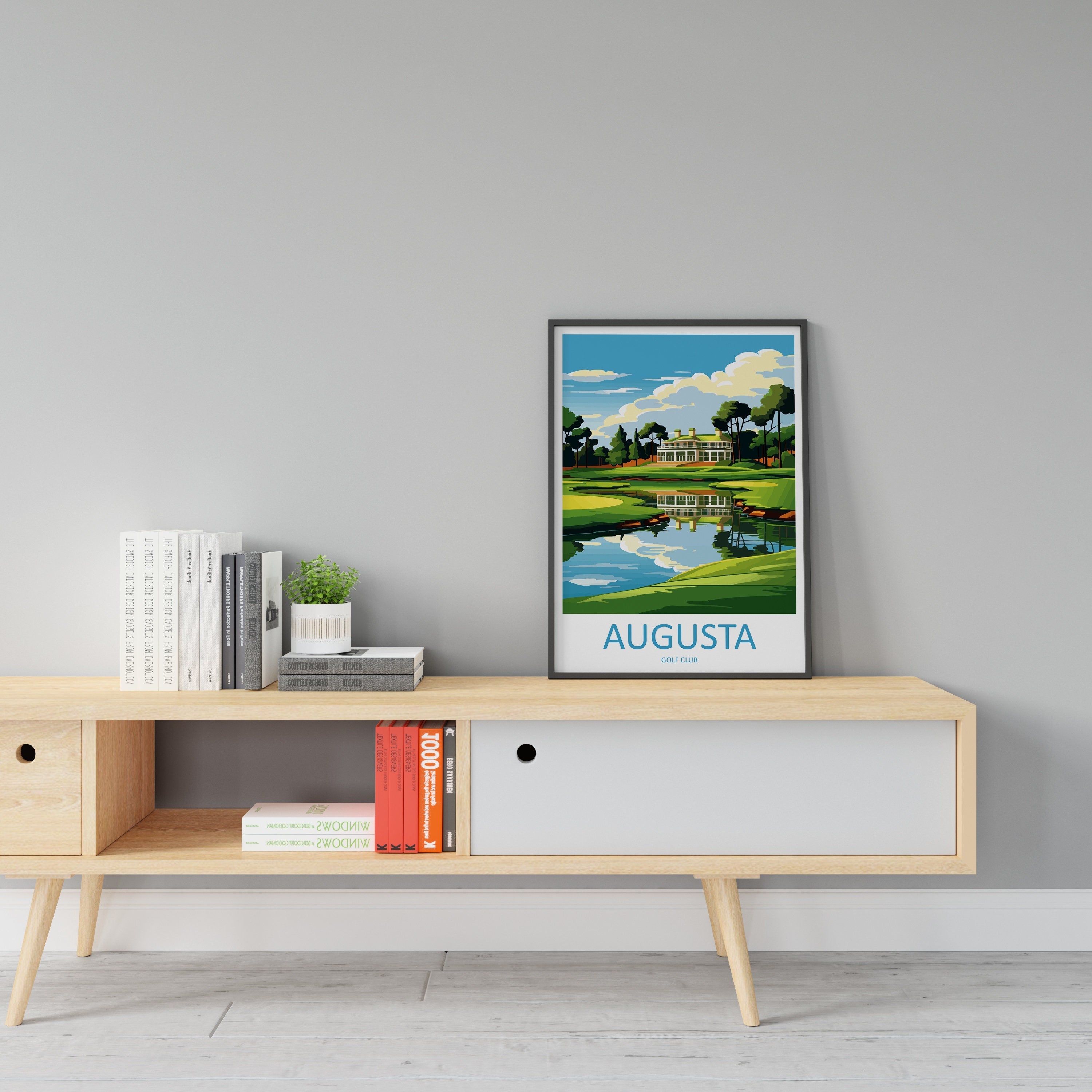 Augusta Golf Course Canvas, Gifts For Golf Lovers, Golf Decor
