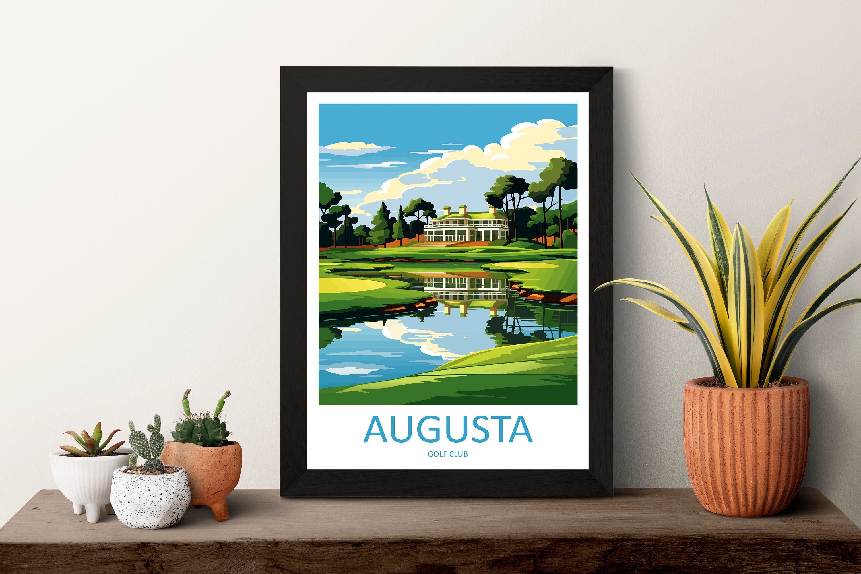 Augusta Golf Course Canvas, Gifts For Golf Lovers, Golf Decor