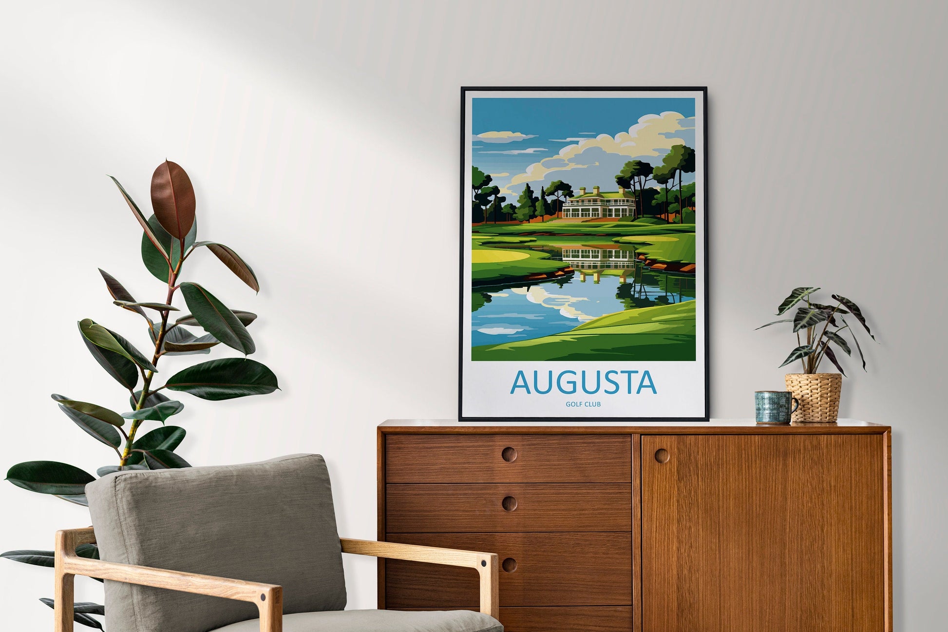 Augusta Golf Course Canvas, Gifts For Golf Lovers, Golf Decor