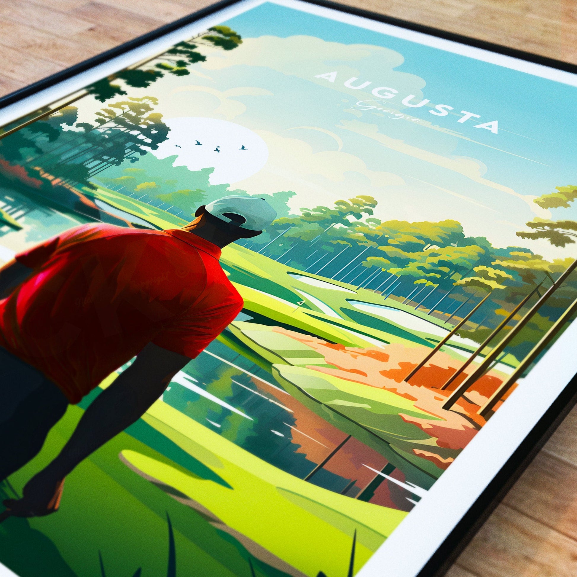 Augusta Golf Club Canvas, Gifts For Golf Lovers, Golf Decor