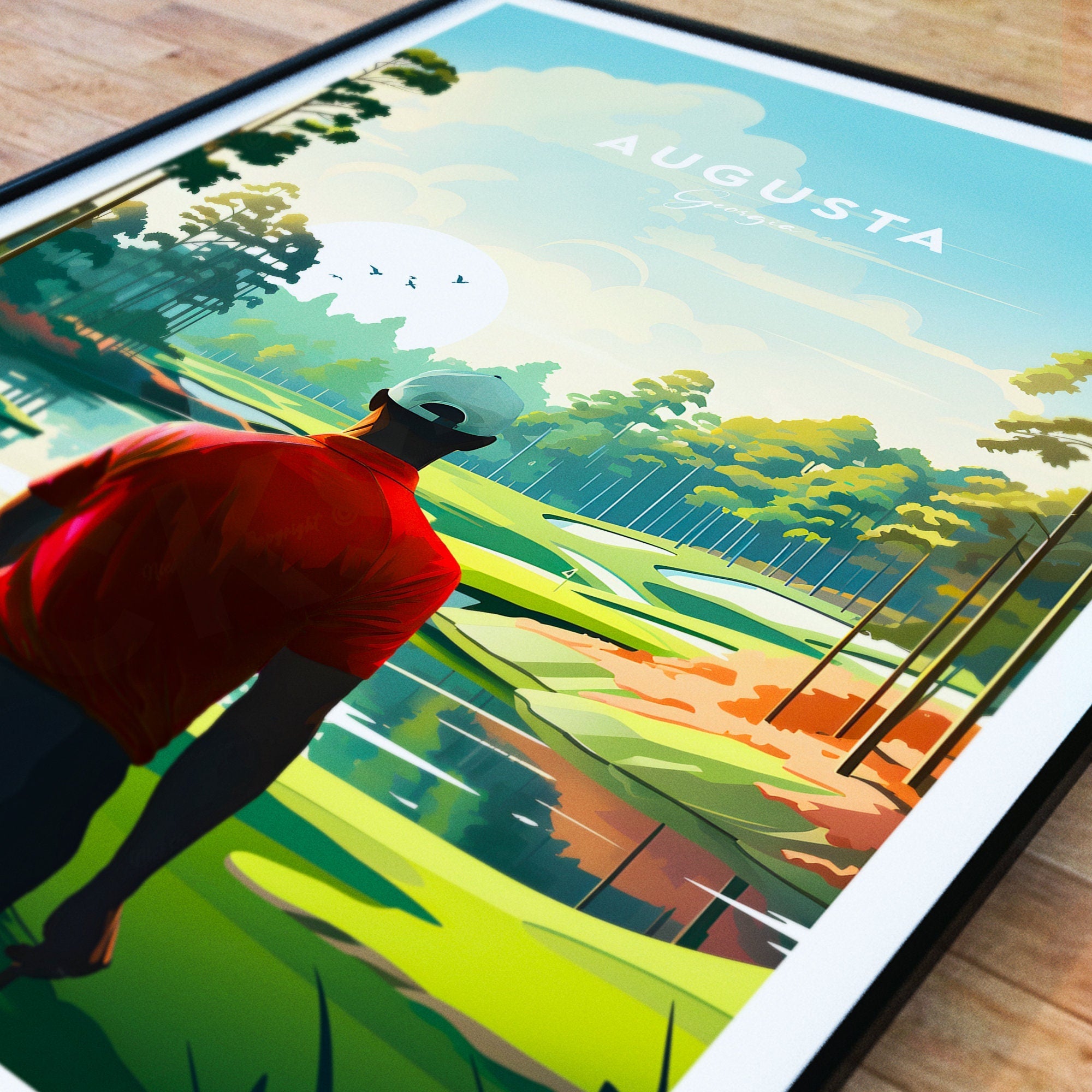 Augusta Golf Club Canvas, Gifts For Golf Lovers, Golf Decor