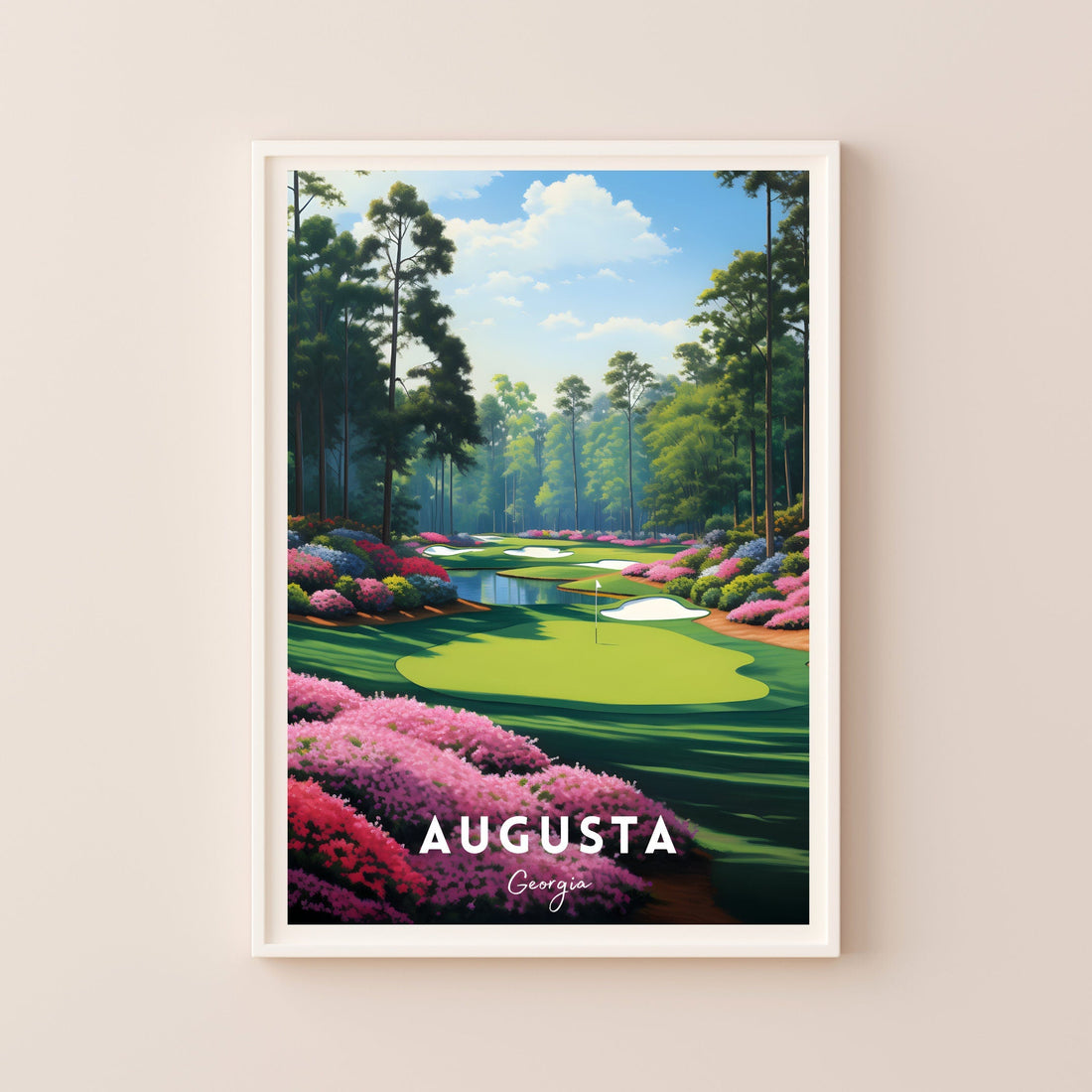 Augusta Golf Canvas, Gifts For Golf Lovers, Golf Decor