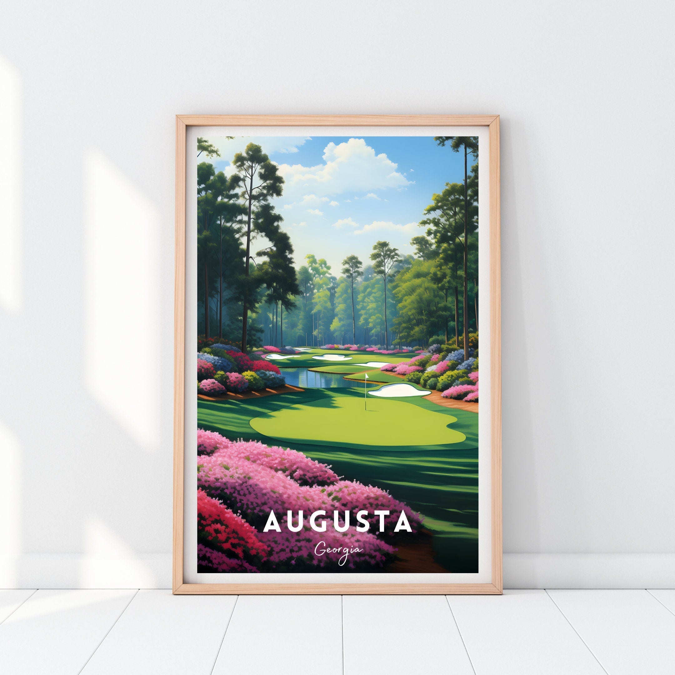 Augusta Golf Canvas, Gifts For Golf Lovers, Golf Decor