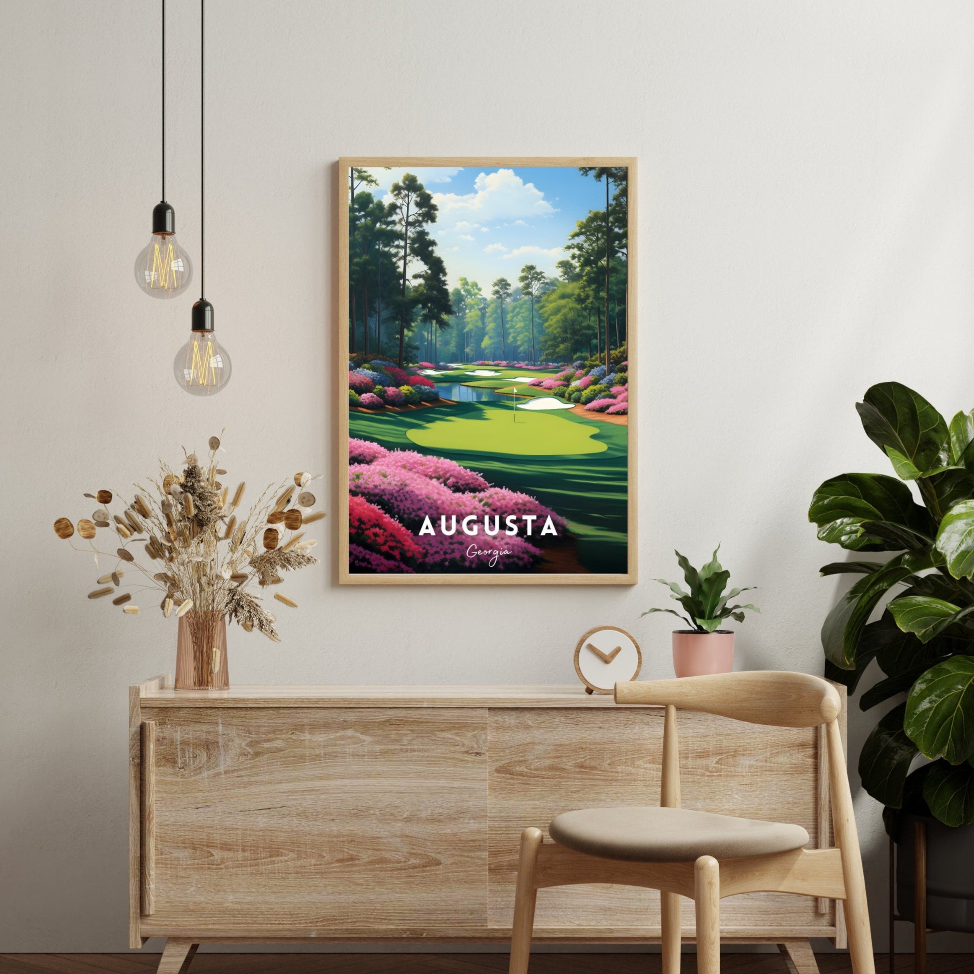 Augusta Golf Canvas, Gifts For Golf Lovers, Golf Decor