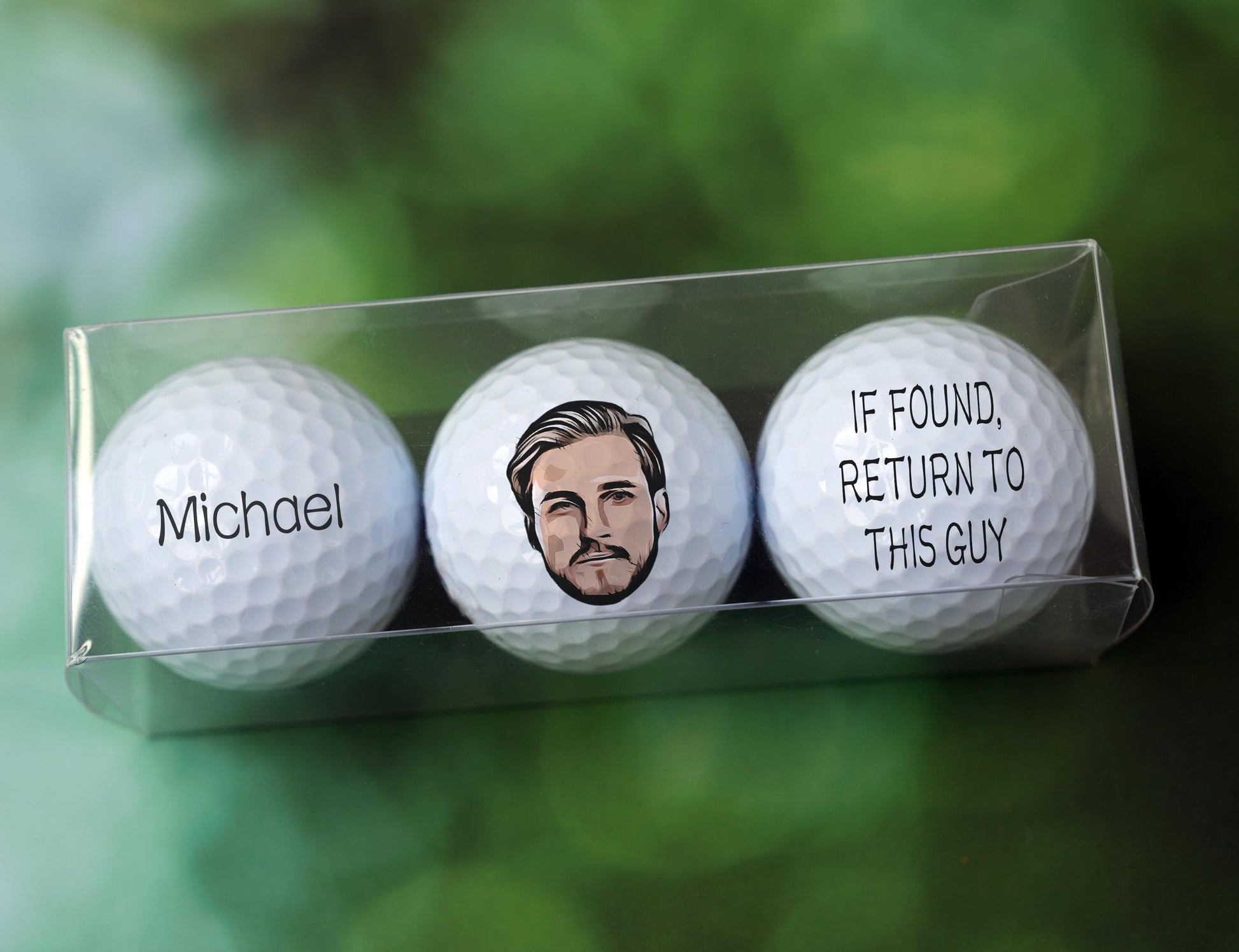 If Found, Return To This Guy Custom Portrait Golf Balls, Funny Golf Balls, Gift For Golfer