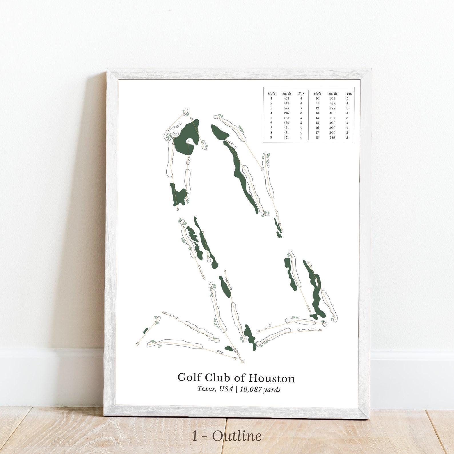 Custom Golf Course Map Canvas, Golf Art, Golf Canvas, Gifts For Golf Lovers