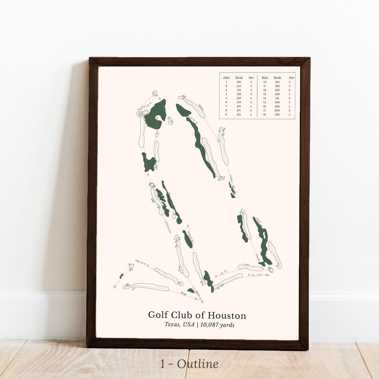 Custom Golf Course Map Canvas, Golf Art, Golf Canvas, Gifts For Golf Lovers