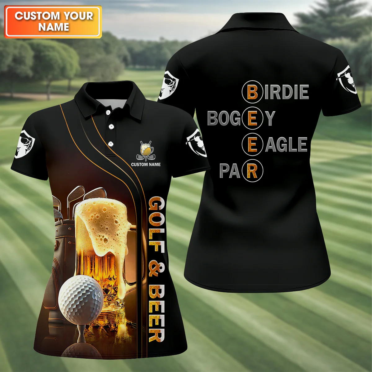 Golf And Beer Funny Golf Shirt, Couple Golf Shirt. Matching Golf Shirt, His And Hers Golf Shirts