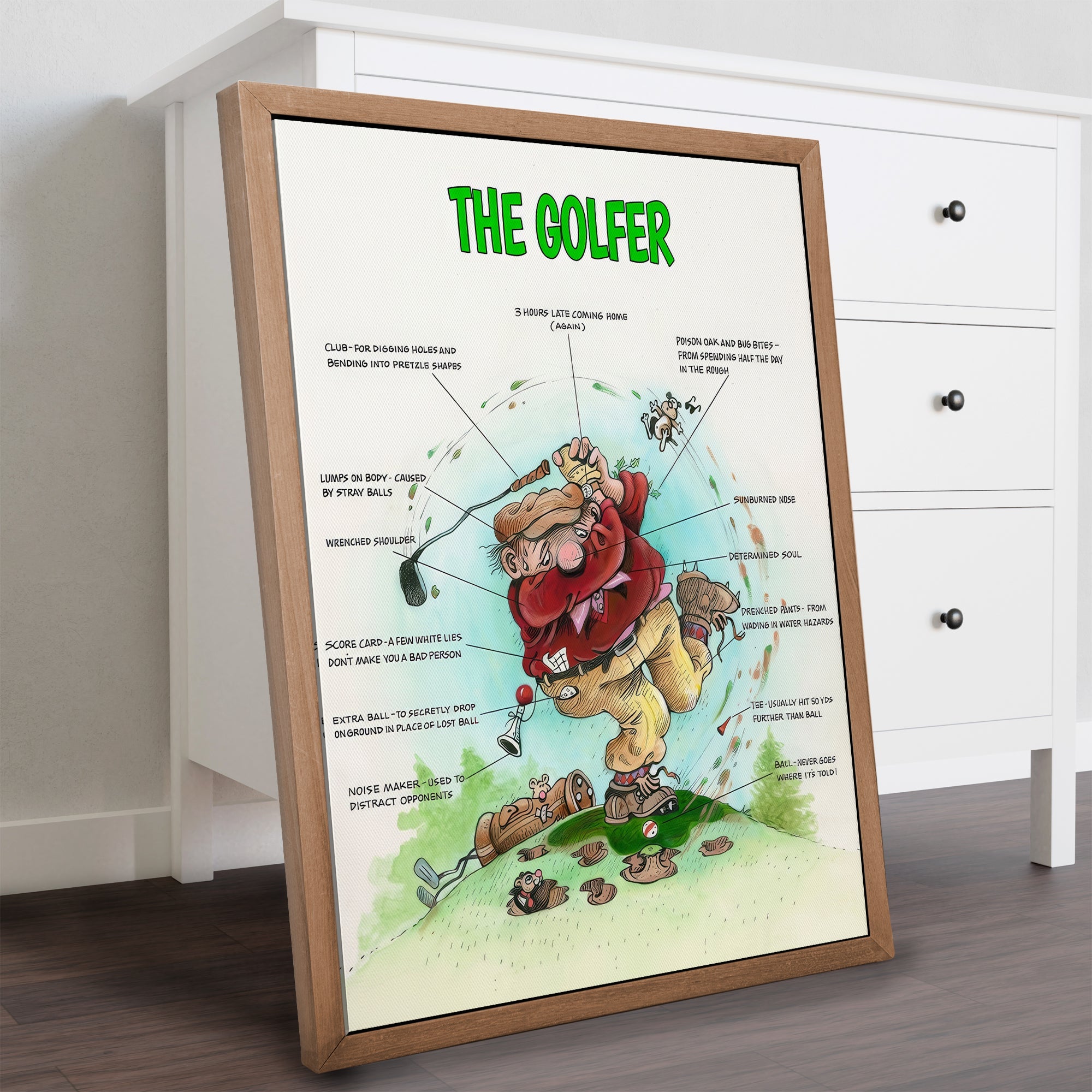 The Golfer Canvas, Golf Canvas Wall Art, Gifts For Golf Lovers, Golf Decor