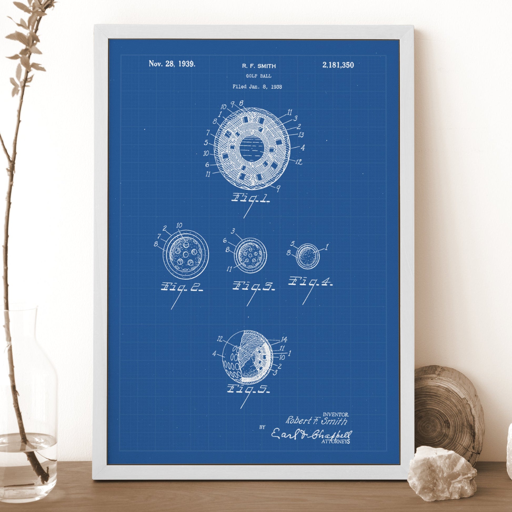 Golf Ball Patent Golf Canvas, Golf Art, Golf Canvas, Gifts For Golf Lovers