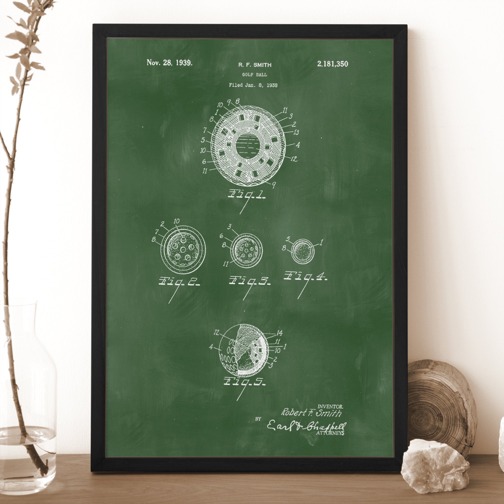 Golf Ball Patent Golf Canvas, Golf Art, Golf Canvas, Gifts For Golf Lovers