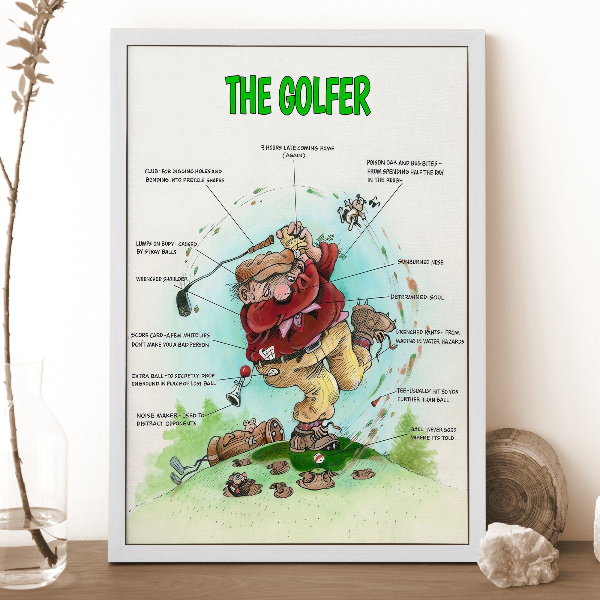 The Golfer Canvas, Golf Canvas Wall Art, Gifts For Golf Lovers, Golf Decor