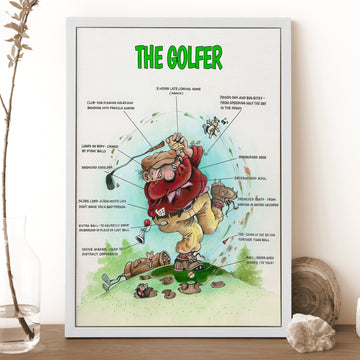 The Golfer Canvas, Golf Canvas Wall Art, Gifts For Golf Lovers, Golf Decor