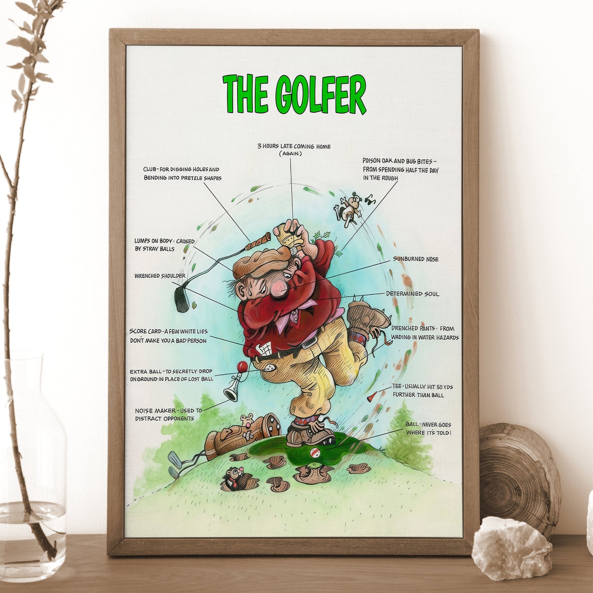 The Golfer Canvas, Golf Canvas Wall Art, Gifts For Golf Lovers, Golf Decor