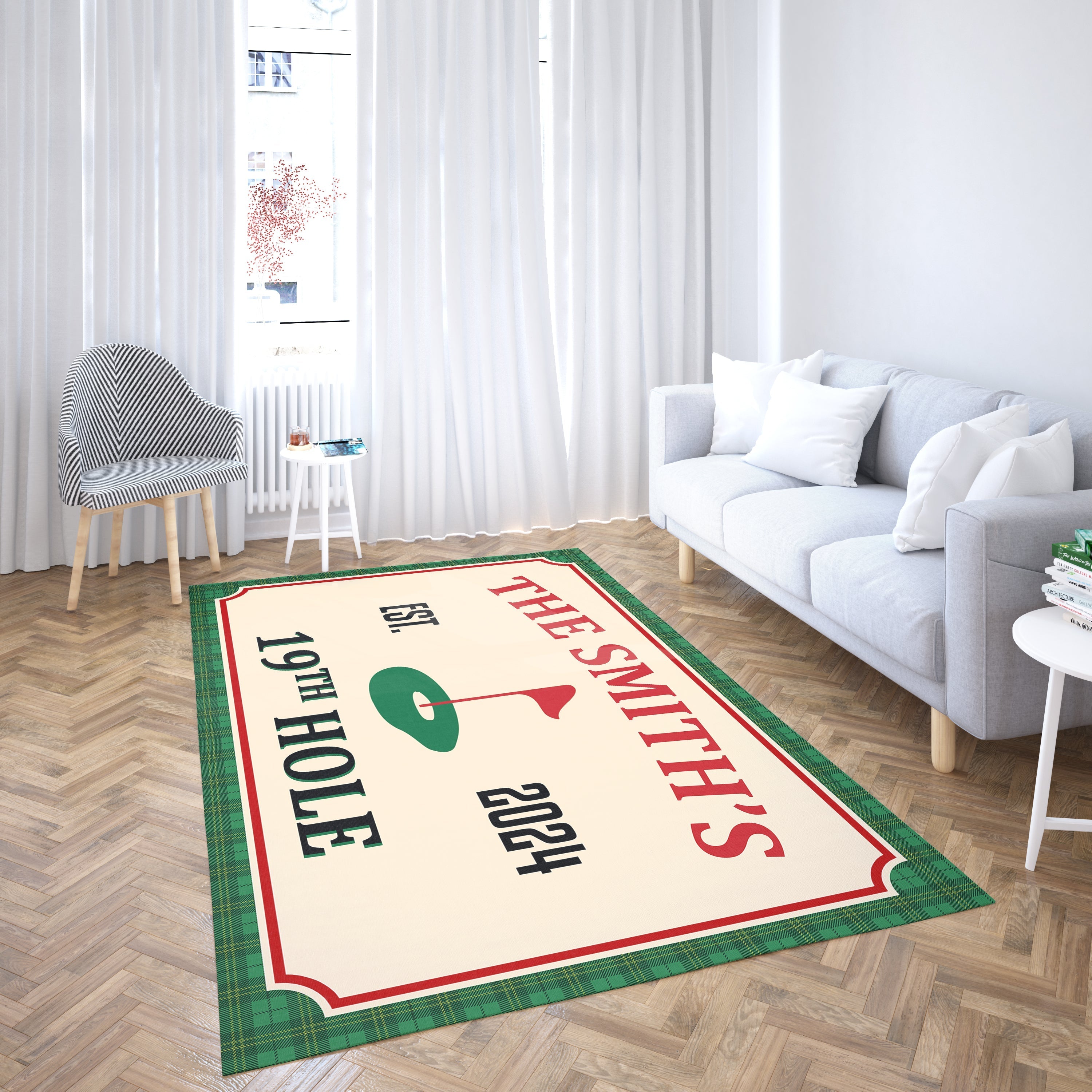 Golf 19th Hole Custom Golf Rug, Golfing Area Rug, Gift For Golfer, Home Decor