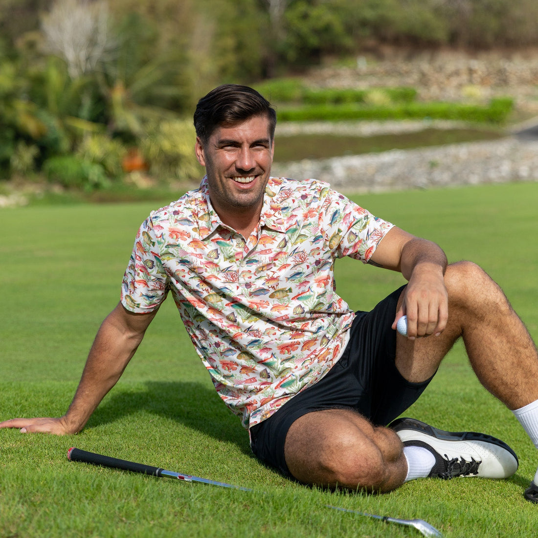 Sea Ocean Fish Men's Golf Polo Shirt, Funny Golf Shirt, Gift For Golfers