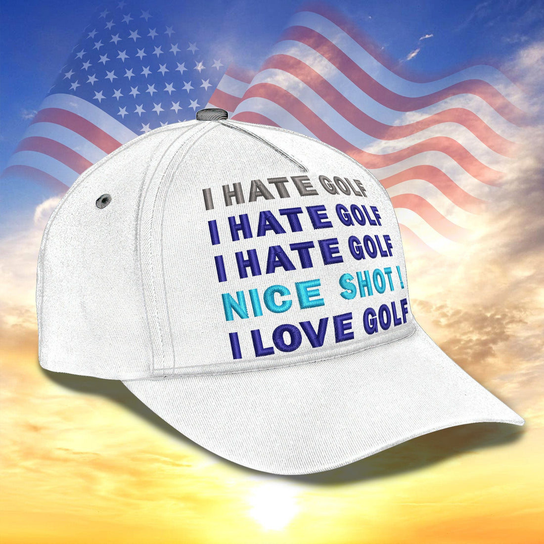 I Hate Golf I Love Golf Golf Cap, Dad Golf Gift, Dad Cap