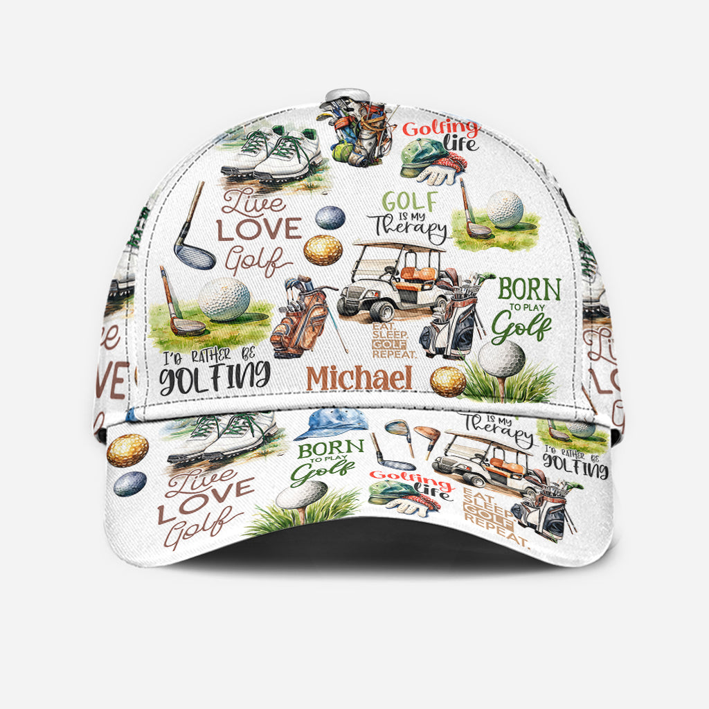 Live Love Golf Personalized Golf Cap, Funny Golf Cap, Gift For Dad, Golf Gift For Men