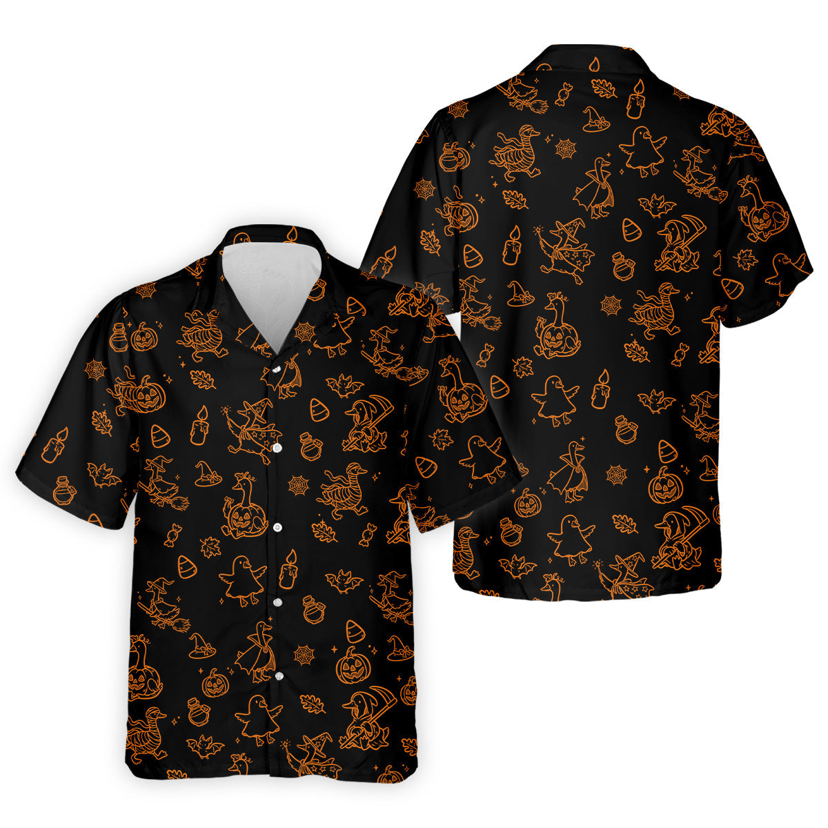 Goose Halloween, Doodle Pattern, Black Orange Golf Polo, Mens Funny Golf Shirts, Long Sleeve Golf Shirts, Men Golf Polo
