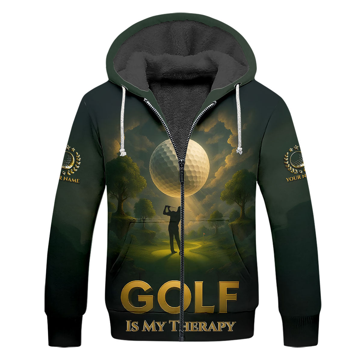 Golf Is My Therapy Cool Golf Polos, Golf Shirts For Men, Personalized Golf Ball Hoodies For Men, Customized Golf Polos