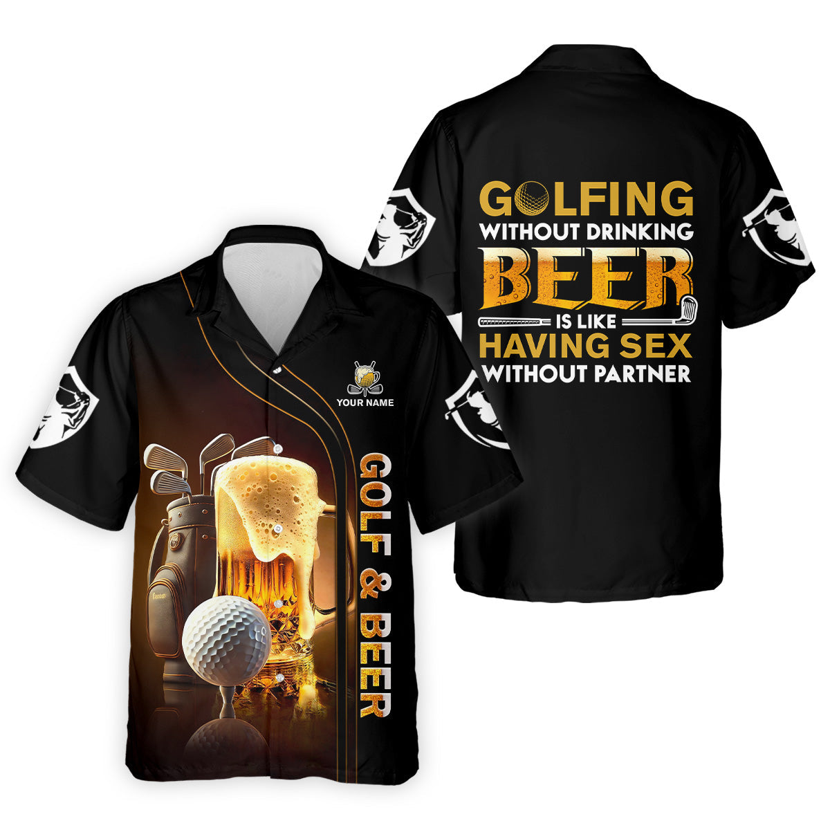 Golfing Without Drinking Beer Men's Golf Polo Shirt, Golf Beer Shirt, Fun Golf Polo Shirt, Golf Gift For Him