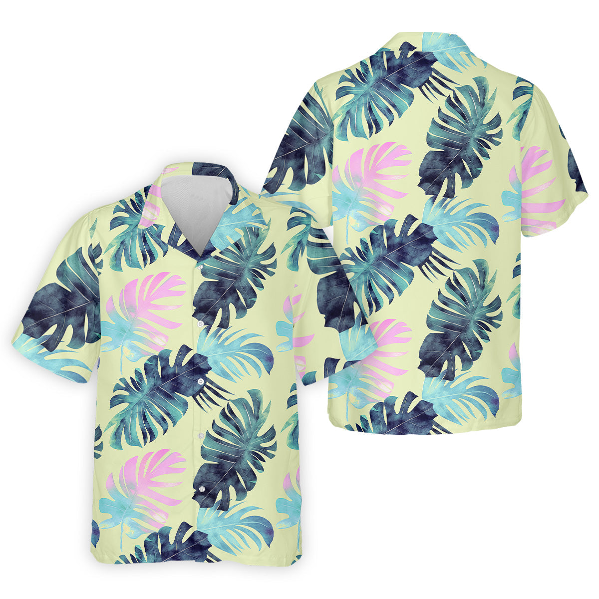 Tropical Palm Leaves Golf Tops For Men, Mens Golf Polo Shirts, Unique Gift For Golfer, Golfing Apparel