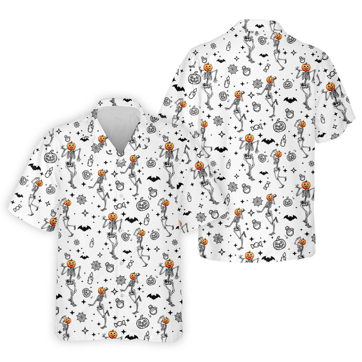 Skeleton Golf Shirt, Halloween Golf Shirt, Fun Golf Polos, Men's Long Seeve Golf Shirts, Golf Gifts For Men