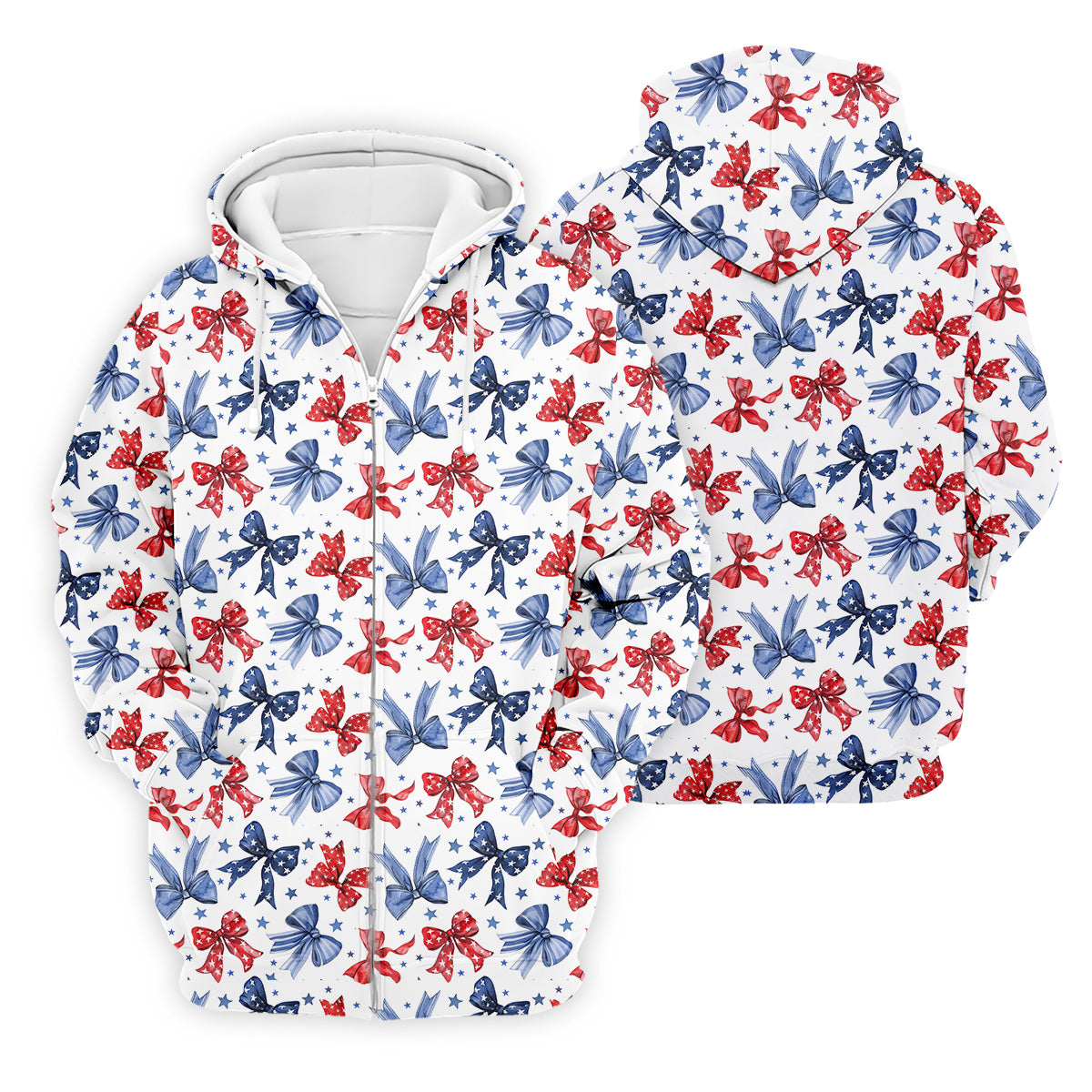 Red White & Blue Bows Shirt, Men's 4th Of July Shirts, Funny Mens Golf Polo Shirt, Gift For Golfing Dad