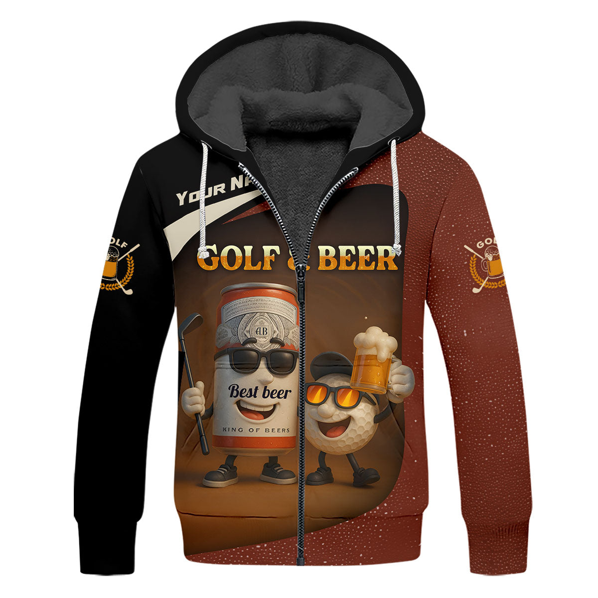 Golf And Beer Custom Men's Polo Shirts, Dad Golf Gift, Golfing Apparel, Gifts For Beer Lovers