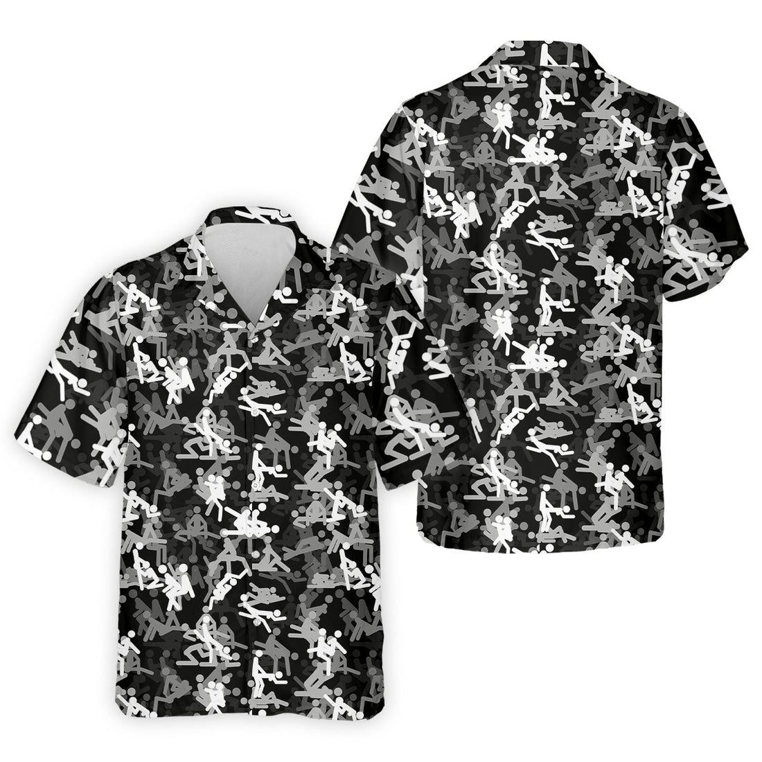 Sex Positions Stick Figure Black And White Mens Golf Polo Shirts, Cool Golf Gift, Golfing Apparel