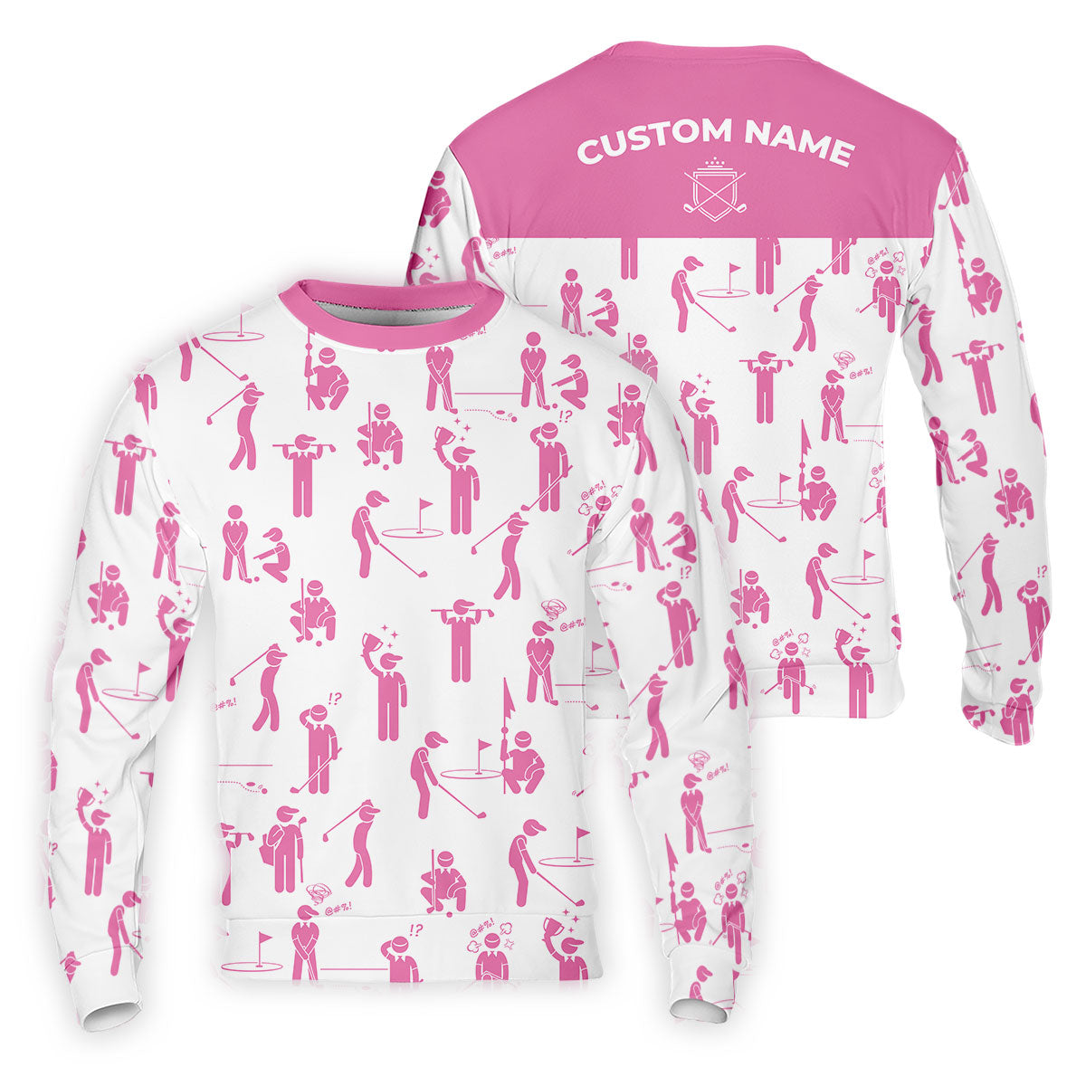 Personalized Men Patterned Golf Shirts, Golf Presents For Him, Men Golf Polo, His And Hers Golf Shirts