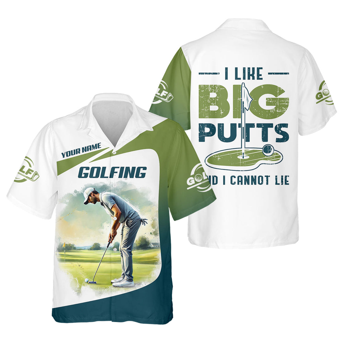 Custom I Like Big Putts And I Can Not Lie Funny Golf Polo Shirt, Gift For Golfers, Mens Golf Gift