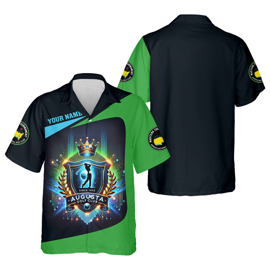 Augusta Golf Club Custom Men's Golf Polo Shirt, Funny Gift For Golfer