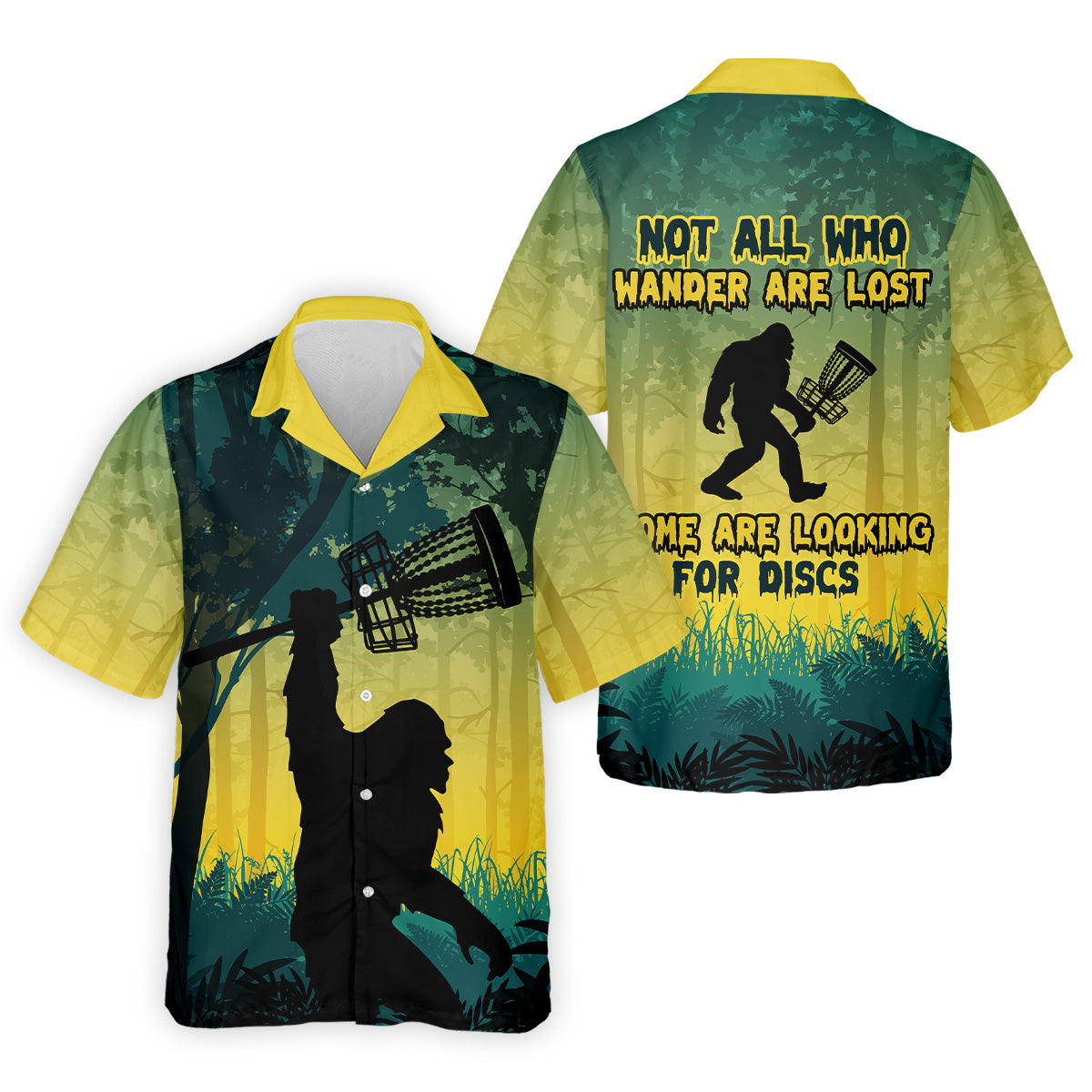 Bigfoot Discs Golf Men's Golf Polo Shirt, Golfing Apparel, Mens Golf Gift, Funny Golf Shirt